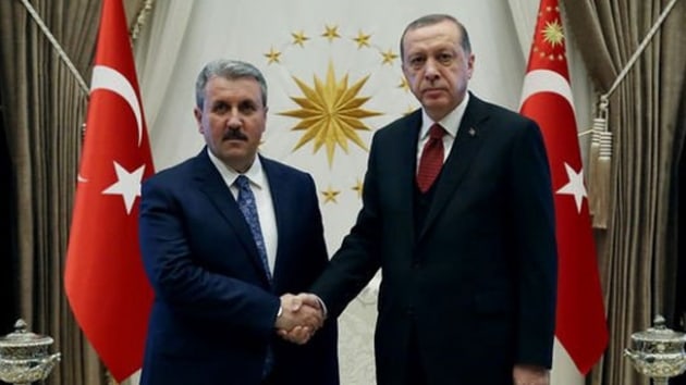 Cumhurbakan Erdoan, BBP lideri Destici ile grt