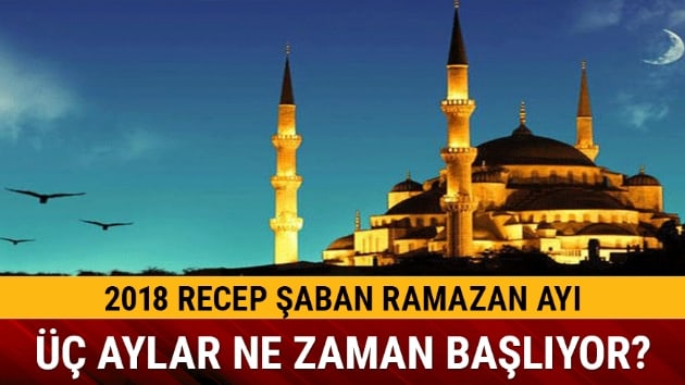 3 Aylar (Recep aban Ramazan) 2018 ne zaman?