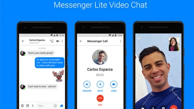 Facebook Messenger Lite ile grntl olarak sohbet edilebilecek