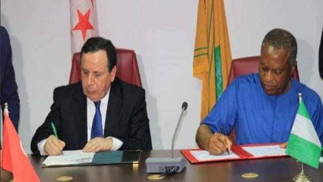 Tunus ile Nijerya arasnda 6 anlama ve mutabakat zapt imzaland