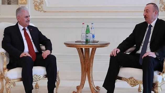 Babakan Yldrm, Azerbaycan Cumhurbakan Aliyev ile grt
