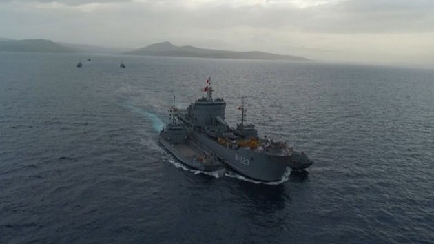 TSK Akdeniz'de 1 karma gemisi ve 3 karakol gemisi ile tatbikat yapt