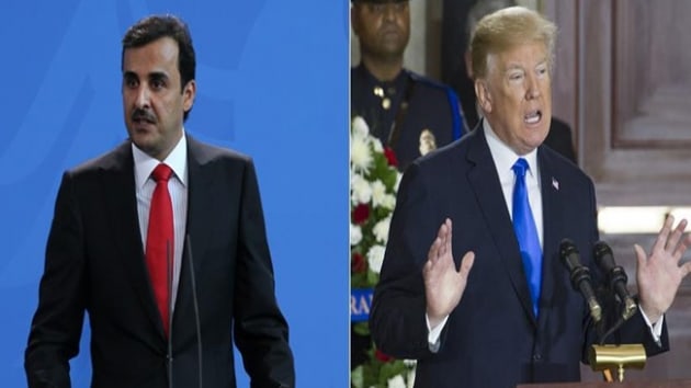 Trump, Katar Emiri eyh Temim ile grt