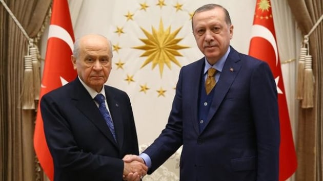 Cumhurbakan Erdoan, yarn MHP Lideri Baheli ile grecek