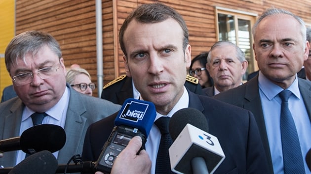 Macron: Almanyann anayasal erevesi Suriye operasyonuna katlmaya msaade etmiyordu