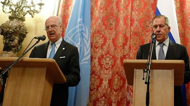 Rusya Dileri Bakan Lavrov, BM Suriye zel Temsilcisi Mistura ile grt