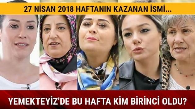 Yemekteyiz 27 Nisan birincisi kim oldu