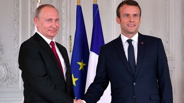 Putin ve Macron telefonda grt 