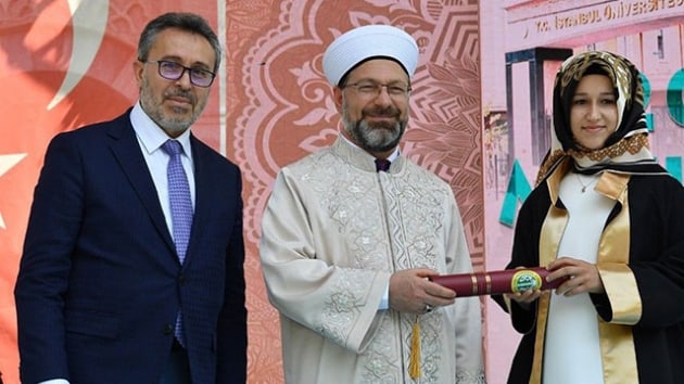 Ali Erba, stanbul niversitesi lahiyat Fakltesi mezuniyet trenine katld