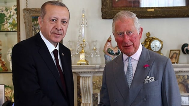 Cumhurbakan Erdoan, Prens Charles'la bir araya geldi 