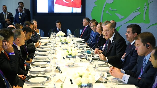 Cumhurbakan Erdoan, 18 trilyon dolar yneten banka, fon ve irketlere 'Trkiye'ye yatrm yapn' arsnda bulundu