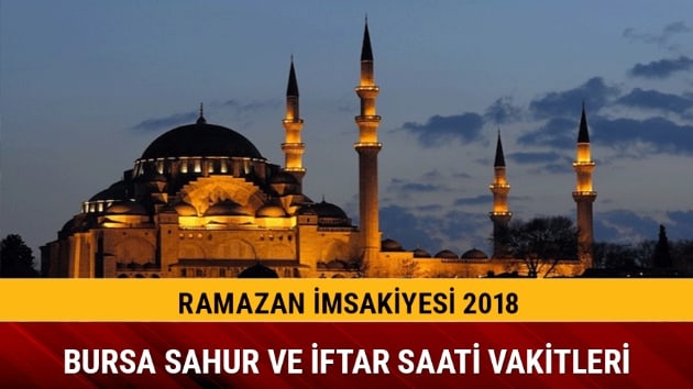 Bursa iftar vakti ezan saat kata