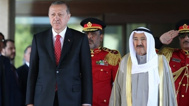 Cumhurbakan Erdoan Kuveyt Emiri Sabah ile grt