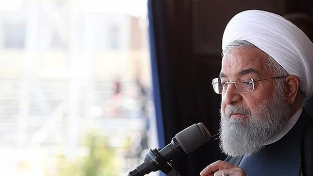 Ruhani'den ABD'nin yaptrmlarna tepki: Sava tehditlerine teslim olmayacaz