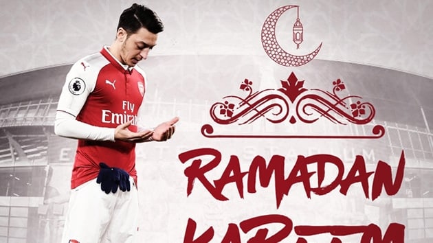 Arsenal, Mesut zil'in grntl mesajyla takipilerinin Ramazan ayn tebrik etti