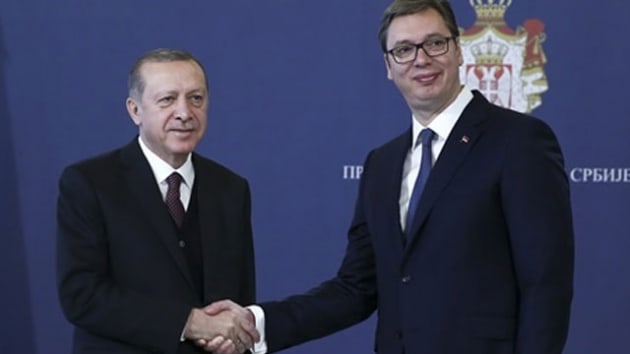 Cumhurbakan Erdoan, Srbistan Devlet Bakan Vucic ile grt