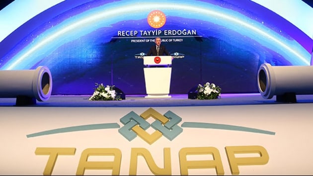 Cumhurbakan Erdoan: TANAP ile Trkiye transit bir lke olmaktan kt