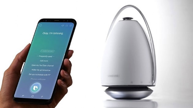 Samsung'un Bixby akll hoparlr, sesin geldii yne bakarak konuan kiiyi tanyabilecek