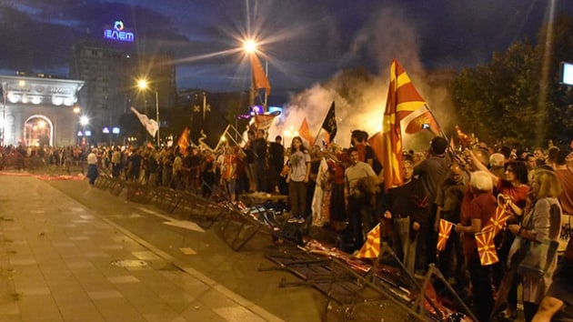 Makedonya'da isim sorununa protesto