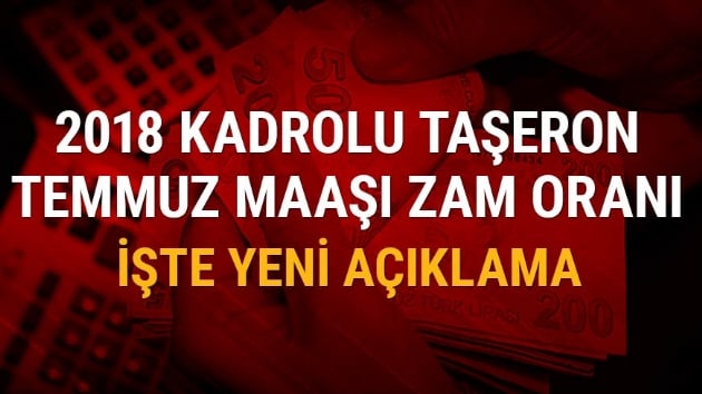 Kadrolu taeron ii maa Temmuz zamm ka?