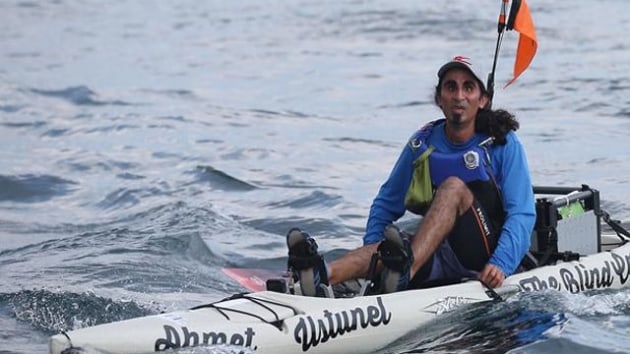 Grme engelli retmenden kanoyla Beykoz'dan Saryer'e geerek yolculuk yapt