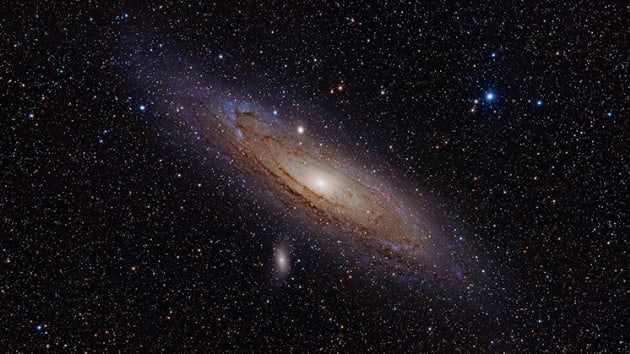 Samanyolu Galaksisi'nin kayp kardeinin bulunduu, M32p ad verilen galaksinin Andromeda tarafndan paralara ayrld akland