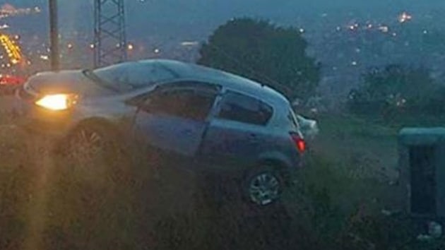 Tekirda'da src uurumu son anda fark etti, otomobil asl kald