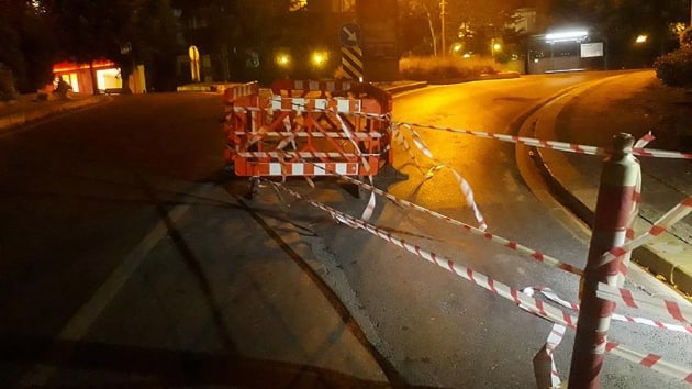 stanbul Beikta'ta yol kmesi meydana geldi