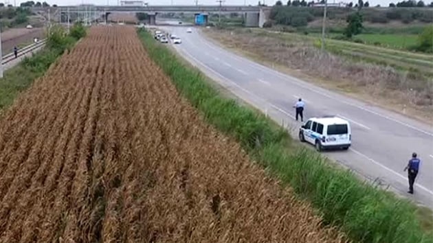 Cezaevi firarisi, drone ile tespit edildii tarlada yakaland