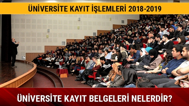 niversite kayd iin gerekli belgeler nelerdir