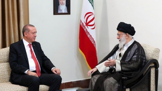 Bakan Erdoan, ran dini lideri Ayetullah Ali Hamaney ile bir araya geldi