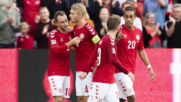 Danimarka konuk ettii Galler'i 2-0 yenip Uluslar Ligi'ne 3 puanla balad