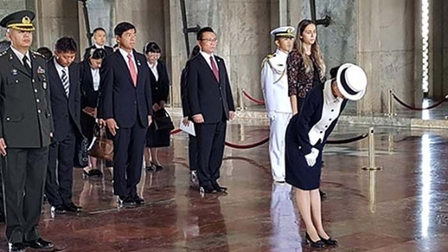 Trkiye'de bulunan Japonya Prensesi Akiko Mikasa,  Ankara'daki temaslar kapsamnda Antkabir'i ziyaret etti