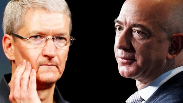 Apple ve Amazon'un piyasa deerinden yaklak 100 milyar dolar silindi