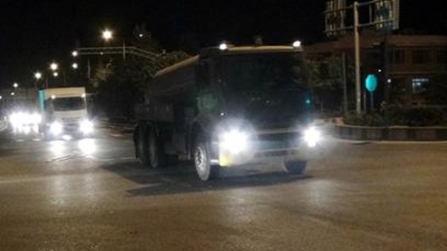 Suriye snrndaki birliklere gnderilen askeri aralar Kilis'e ulat