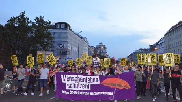Avusturya'da AB'nin g politikalar protesto edildi