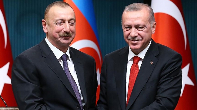 Bakan Erdoan ve Azerbaycan Cumhurbakan Aliyev, bir araya geldi