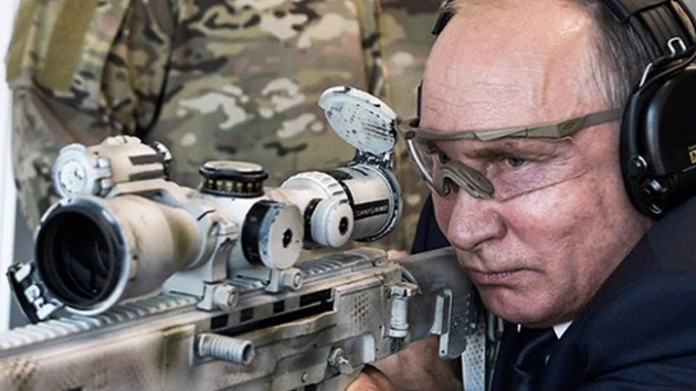 Putin, keskin nianc tfei ile 600 metreden hedefi vurdu