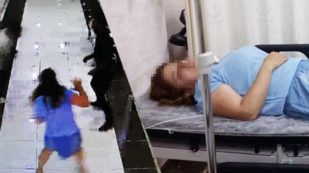 Adliye binasndaki nezarethaneden kaarak savcnn katibini darp etti