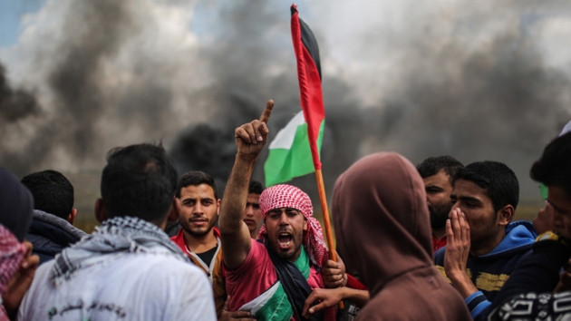 galci srail'den Gazze snrndaki gsterilere mdahale: 11 yaral