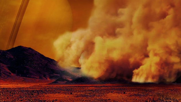 Bilim insanlar Satrn'n uydusu Titan'da muazzam toz frtnalar kefetti