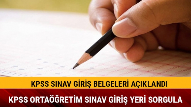 KPSS ortaretim snav giri yerleri yaynda