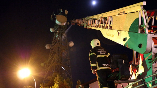 Erzincan'da haberleme istasyonunda yangn