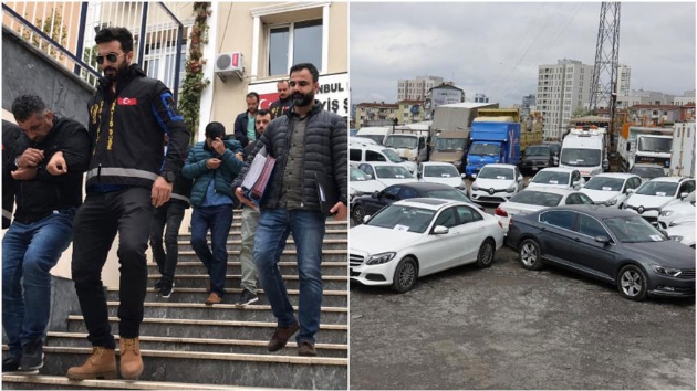 stanbul merkezli oto hrszl operasyonunda 48 ara bulundu