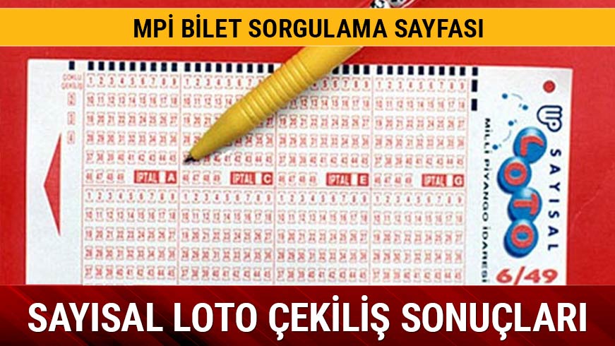  Say�sal Loto �ekildi! 