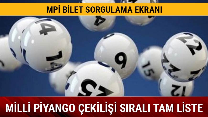 Milli Piyango 29 Eyl�l �ekili� sonu�lar� a��kland�