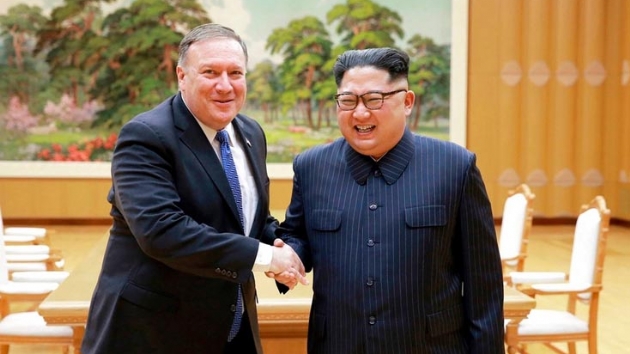ABD Dileri Bakan Pompeo Kuzey Kore lideri Kim ile grt   