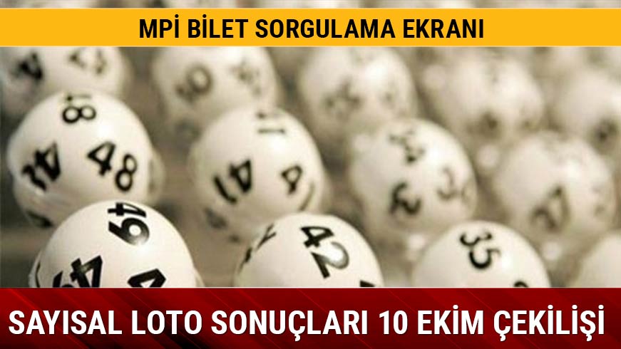 Say�sal Loto sonu�lar� 10 Ekim 2018