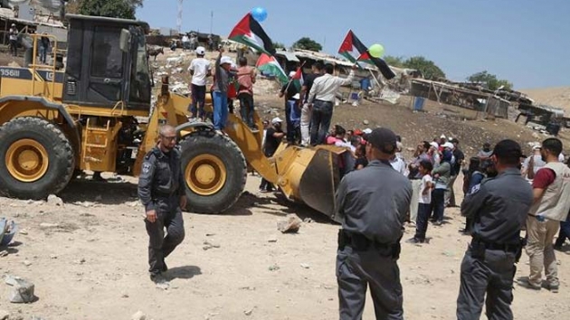 srail gleri, Avar'da Filistinlilerin evlerini ykt 