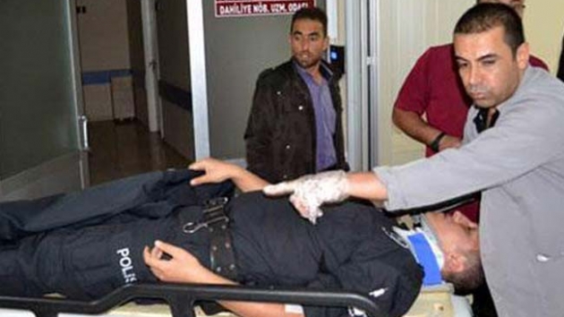 Aksaray'da polislerin bulunduu aracn kaza yapmas sonucu 5 kii yaraland